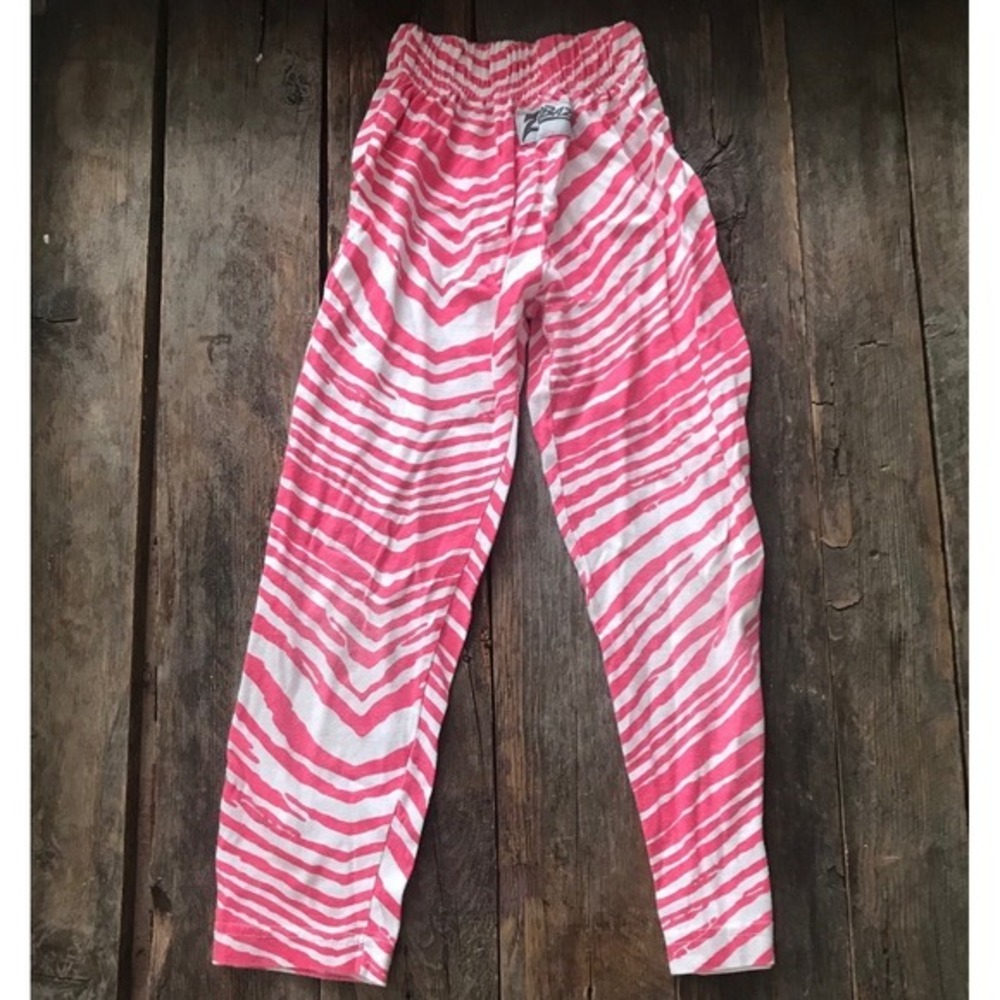 Zubas pink zebra cotton kids pants